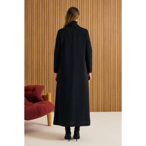 Manteau trench en cuir véritable pour femme, double boutonnage, décontracté, en laine, pour l'automne - Product Image 6