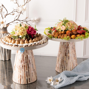 Impresionante combinación de lujo y funcionalidad Ideal para Ramadán Eid Holiday Mother of Pearl Cake Stand - Product Image 4