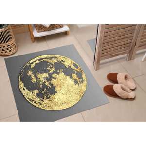 Tapis Gold Moon : Décoration moderne pour la maison, tapis antidérapant, tapis en chenille - Product Image 1