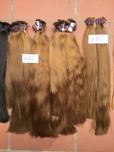 Extensiones de cabello Remy brasileño súper doble dibujado, cabello humano virgen a granel recto teñido de Color claro en todos los colores - Product Image 5