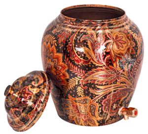 Dispensador de ollas de agua roja de diseñador de cobre puro para almacenamiento y servicio - Product Image 3