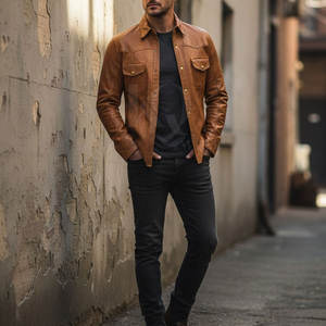 เสื้อเชิ้ตหนังนิ่มพรีเมียมสำหรับผู้ชาย สวมใส่สบาย เนื้อผ้าบางเบา ดีไซน์ทันสมัย เหมาะสำหรับใส่ทำงานประจำวัน - Product Image 3