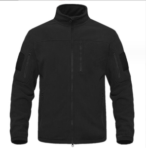 Chaqueta táctica de lana con logotipo personalizado de alta calidad para hombre, Abrigo con capucha de lana Polar para senderismo deportivo transpirable térmico para exteriores - Product Image 5