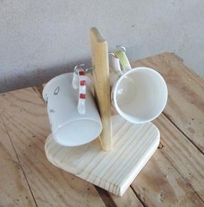 Support de tasse de branche d'arbre ooden avec base ronde design fonctionnel et élégant pour organiser des tasses cuisine durable et peu encombrante - Product Image 2
