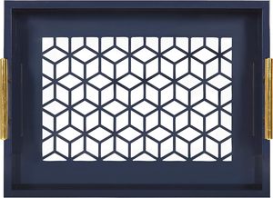 Bandeja de madera hecha a mano con esmalte de concha de fregona única estilo indio tradicional para servir aperitivos y bebidas - Product Image 2