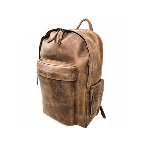 Sac d'école décontracté en cuir pur antivol de haute qualité pour hommes sac à dos de voyage à la mode en différentes couleurs pour l'école et les garçons - Product Image 2
