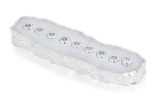 Ménorah en marbre blanc Hanoucca Porte-bougie multi-branche en pierre Centre de table de luxe pour la fête juive Accent de table moderne pour Hanoucca Maison - Product Image 5