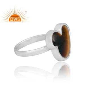 Anillo de piedras preciosas amarillas de ojo de tigre Natural de plata de ley de diseño increíble, joyería de diseño personalizado para mujer, regalo para ella - Product Image 4