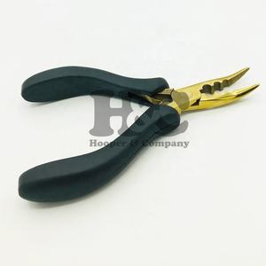 Pince à extensions capillaires Nano Micro en acier inoxydable, à 1 ou 3 trous, logo personnalisé, faible MOQ, usage commercial, salon, HOOPER COMPANY Or - Product Image 5