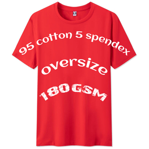 Venta al por mayor de alta calidad 95% de algodón 5% Spandex Unisex de gran tamaño Eco-Friendly camisetas multicolor de talla grande de secado rápido suave - Product Image 2