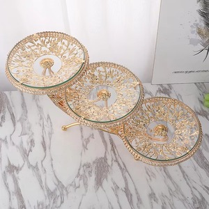 New Design Royal <b>Antique</b> Victorian Metal And Crystal 3 Layered Serving Chocolate Trays Hot Sale Amazing Item New Arrival - Product Image 6