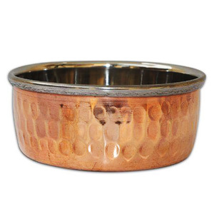 Ensemble de deux collations de couleur or rose et bol de service à soupe bol en cuivre de haute qualité fait à la main pour la décoration de mariage - Product Image 5