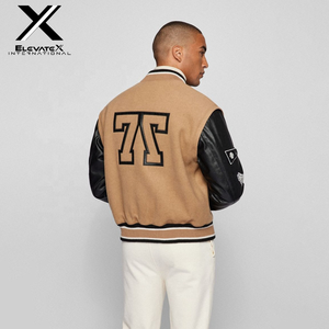 Servicio OEM, Chaqueta Varsity de Béisbol de Lona de Alta Calidad Personalizada para Hombre, Bordado con Letras, Transpirable, Reversible, Ecológica - Product Image 3