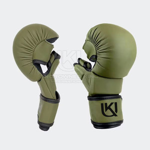 Gants de grappling MMA en cuir de qualité supérieure, prix de gros, paume ouverte, gants d'entraînement MMA - Product Image 4