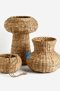 Jarrón de jacinto de agua único, soporte de planta de interior con forma de hongo, jarrón hecho a mano para exhibir Flores y decoración de pasillo de vestíbulo - Product Image 3