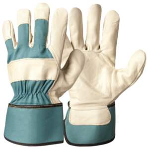 High Quality Canadian Buffalo Grain Leather Safety <b>Gloves</b> Durable <b>Rigger</b> Hand Protection for Industrial Construction Garden Use - Product Image 1