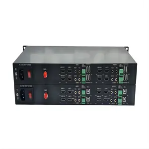 4channel 4K60Hz KVM multiple functional HD-MI Extender over fiber with USB20+Audio+RS232