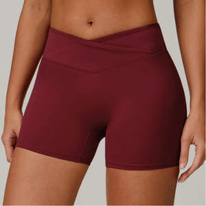 Customize Seamed <b>Women</b> Scrunch Butt <b>Shorts</b> Custom Logo High Waist Eco-Friendly Quick Dry Solid Workout Gym <b>Yoga</b> Leggings <b>Shorts</b> - Product Image 2