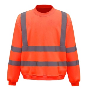 Sudadera con capucha de alta visibilidad para trabajos de construcción Camisa de trabajo de seguridad reflectante de manga larga Logotipo personalizable Poliéster Algodón - Product Image 1