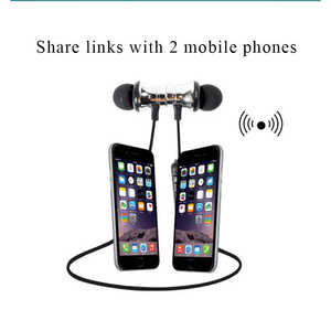 หูฟังไร้สาย XT11 แบบใส่ในหู BT V4.2 คุณภาพดีที่สุด หูฟังแม่เหล็กสำหรับสมาร์ทโฟน ไฟ LED แสดงสถานะแบตเตอรี่ หูฟังโลหะแบบคล้องคอ สำหรับเล่นกีฬา - Product Image 3