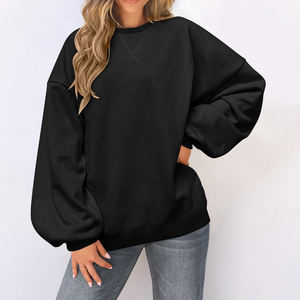 Sudadera de Gran Tamaño para Mujer, Informal, de Alta Calidad, para Otoño e Invierno, 100% Algodón, Logotipo Frontal, Color Personalizado, Estilo Nuevo - Product Image 3