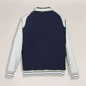 Veste universitaire en laine pure matelassée style rue principale automne 2025, patchs en chenille personnalisés, veste de baseball universitaire - Product Image 3