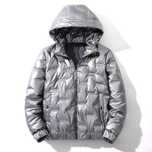 Haute qualité hiver Bomber veste Boxy épais coton remplissage imperméable léger fermeture éclair broderie hommes - Product Image 2