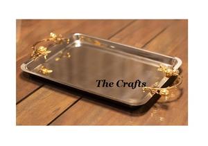 Plateau de service en acier inoxydable en vrac Accessoires de cuisine et de table de qualité supérieure Plateau de collations au chocolat - Product Image 6