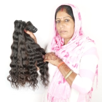 Extensions de cheveux humains indiens vierges alignés sur la cuticule, style Remy ondulé, en gros, à prix abordable