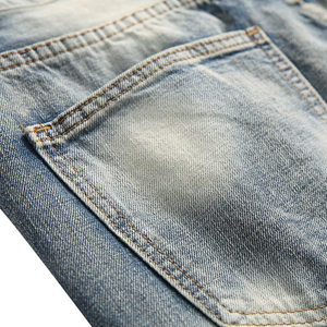 กางเกงยีนส์ผู้ชายน้ำหนักเบาแนวลำลองของ2025กางเกงยีนส์สีเข้มโลโก้แบรนด์ตามสั่ง - Product Image 5