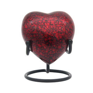 Urne en aluminium moderne en forme de cœur, faite à la main, personnalisée, pour les cendres humaines ou d'animaux, finition mate, capacité de 60 ml, vase de table - Product Image 5