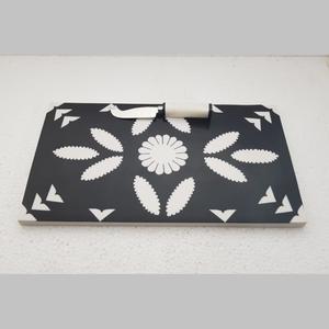 Planche à découper en bois et résine avec couteau, cadeau de mariage, durable, réutilisable, 2 cm d'épaisseur, rectangulaire, planche à fromage en bois - Product Image 2