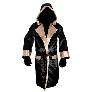 Hot Sale Polyester/Cotton Breathable Anti-Wrinkle Quick Dry Boxing <b>Robe</b> Loose Fit <b>Men</b> Sports Wear Customizable Design Logo MMA - Product Image 4