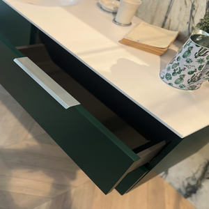 <span class=keywords><strong>Mobile</strong></span> <span class=keywords><strong>Bagno</strong></span> Moderno da Parete Verde Laccato di Famoso Marchio Italiano con Piano in Corian, <span class=keywords><strong>Mobile</strong></span> <span class=keywords><strong>Bagno</strong></span> di Design - Product Image 5