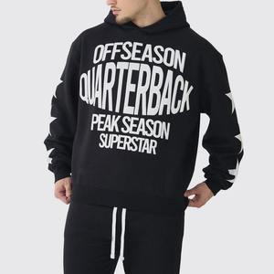 Survêtement pour hommes avec logo personnalisé 100% coton épais imprimé bouffant ourlet brut d'hiver Survêtement Plus Size Options - Product Image 3