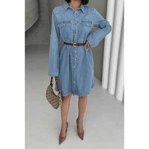 Chemise longue boutonnée 6102 - Bleu moyen - Product Image 5