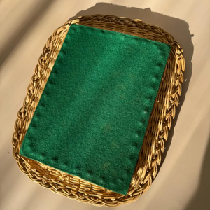 Espejo Rectangular de Ratán de Estilo Moderno de Mediados de Siglo - Product Image 4