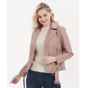 Vestes de mode pour femmes en cuir véritable avec fermeture éclair intégrale, respirantes, imperméables et coupe-vent, prix de gros de haute qualité - Product Image 4