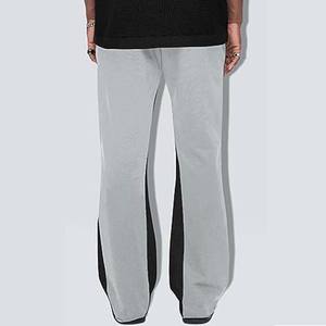 กางเกงทรงบานของผู้ชายกางเกงแฟชั่นฤดูหนาวของผู้ชายกางเกงวิ่งแบบบล็อกสีลำลอง100% เอวกลางตรงและโค้ง - Product Image 6