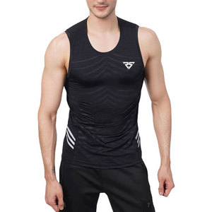 Ropa de gimnasio Ropa Hombres Camisetas sin mangas Logotipo personalizado Algodón Poliéster Color sólido Camiseta sin mangas básica para hombres - Product Image 1