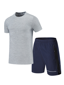 เสื้อยืดออกกำลังกายสำหรับผู้ชายและ100% ใส่ได้ทั้งชายและหญิงชุดวิ่งออกกำลังกายแขนสั้นผ้าฝ้ายระบายอากาศได้ดีพิมพ์โลโก้ได้ตามต้องการ - Product Image 6