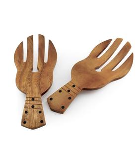 Juego de Servidores de Ensalada de Madera de Diseño Exclusivo Hecho a Mano, Juego de Tenedores de Ensalada de Madera de Acacia Más Vendido, Accesorios de Cocina para el Hogar - Product Image 1
