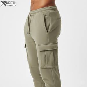 Pantalon de jogging vintage en molleton de coton personnalisé avec strass, teinture soleil, délavage acide, double taille, évasé, léger, pour homme - Product Image 5