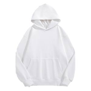 100% poliéster personalizado al por mayor de alta calidad 500 Gsm algodón polar pulóver Sudadera con capucha de gran tamaño en blanco Sudadera con capucha para parejas - Product Image 6