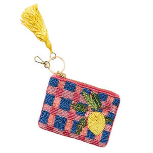Monedero de Lentejuelas con Bordado de Champán, Cierre de Cremallera, Accesorio de Algodón Hecho a Mano, Regalo Moderno para Ella para Cualquier Ocasión - Product Image 6