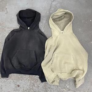Sudaderas con Capucha de Algodón Grueso con Logotipo Personalizado, Sudaderas Holgadas Estilo Grunge para Hombre, Lavado Ácido Decolorado al Sol - Product Image 5