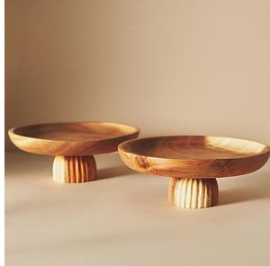 Fabricante de soporte de pastel con acabado de madera natural Soporte de pastel de decoración de fiesta de cumpleaños de alta calidad - Product Image 4