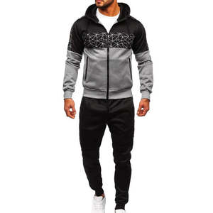 Survêtements personnalisés pour hommes en gros, respirants, couleur unie, jogging confortable, style décontracté, ensemble de survêtements pour hommes - Product Image 1