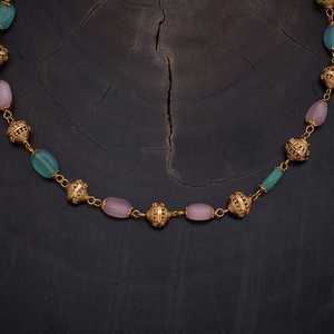 Handmade Wood Mala Necklace with Pearl and Tassel for Buddhist Gifts and Parties - Product Image 2
