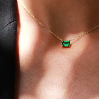 Colliers pendentifs en argent 925 pour femmes, avec zircon, pierre de naissance saphir, rubis, émeraude